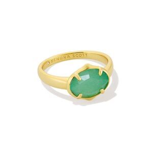 Kendra Scott -  Henley Band Ring - Green/Gold Quartzi Green/Gold